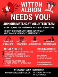 VOLUNTEERS WANTED!