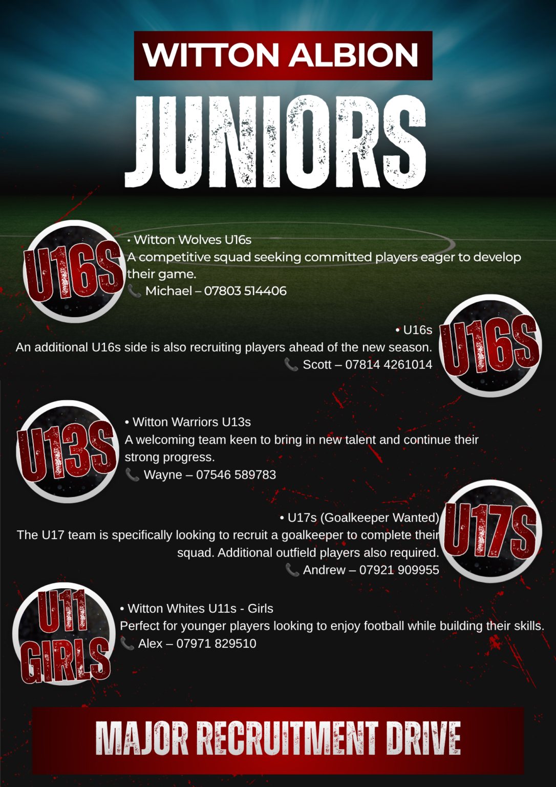 Witton Albion Juniors Launch Major Recruitment Drive Ahead of New Season